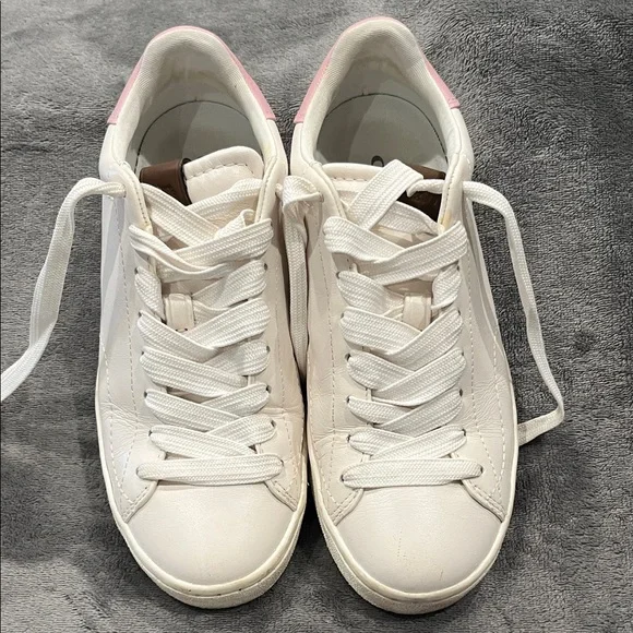Coach White and Pink Women's Sneakers - Picture 2 of 9